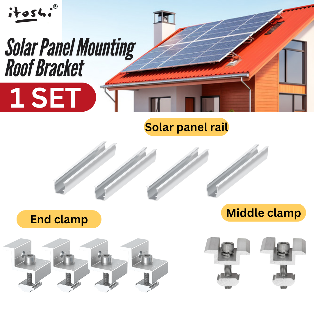 Solar Panel Mounting Roof System End Clamp Middle Clamp Solar Panel ...