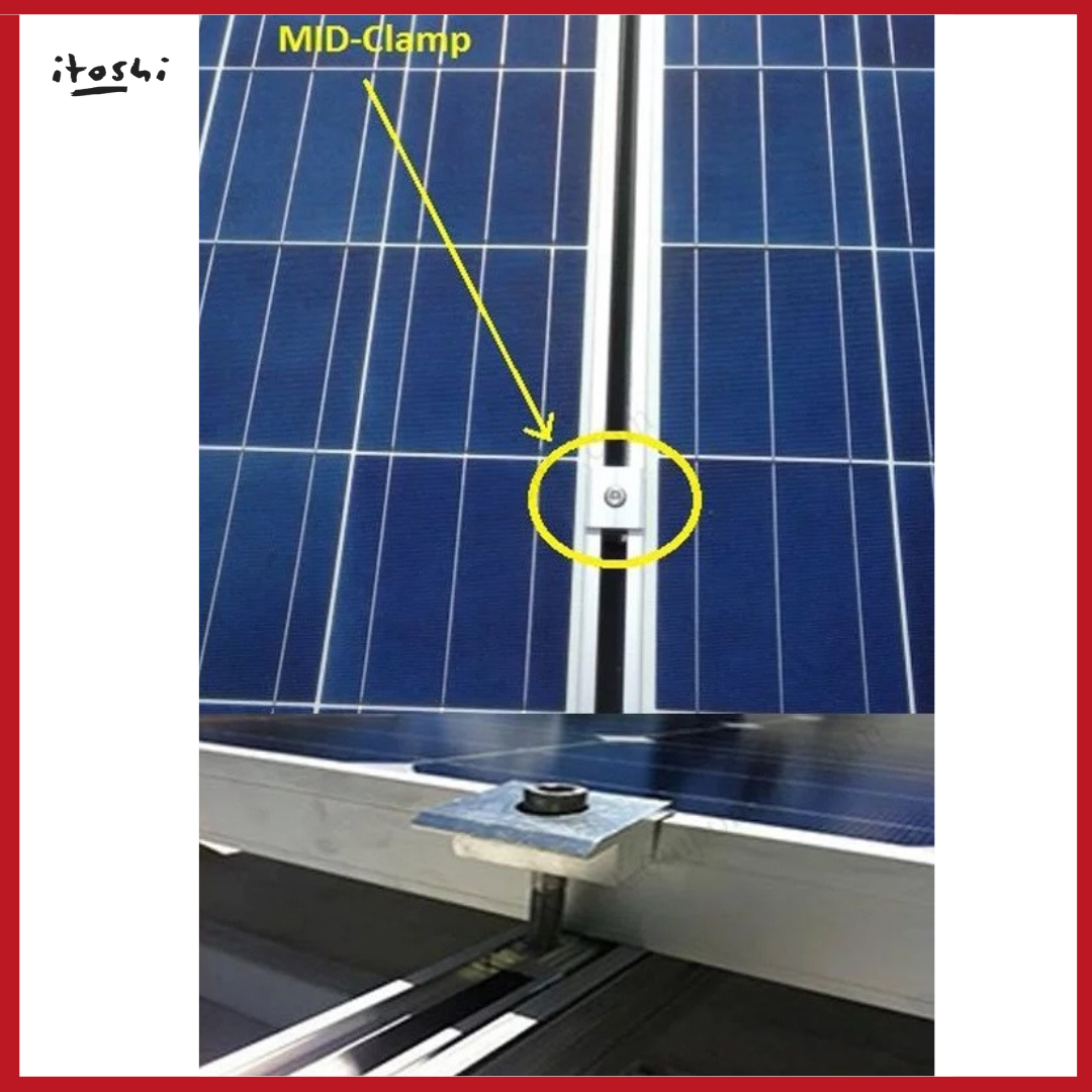Solar Panel Mounting Roof System End Clamp Middle Clamp Solar Panel ...