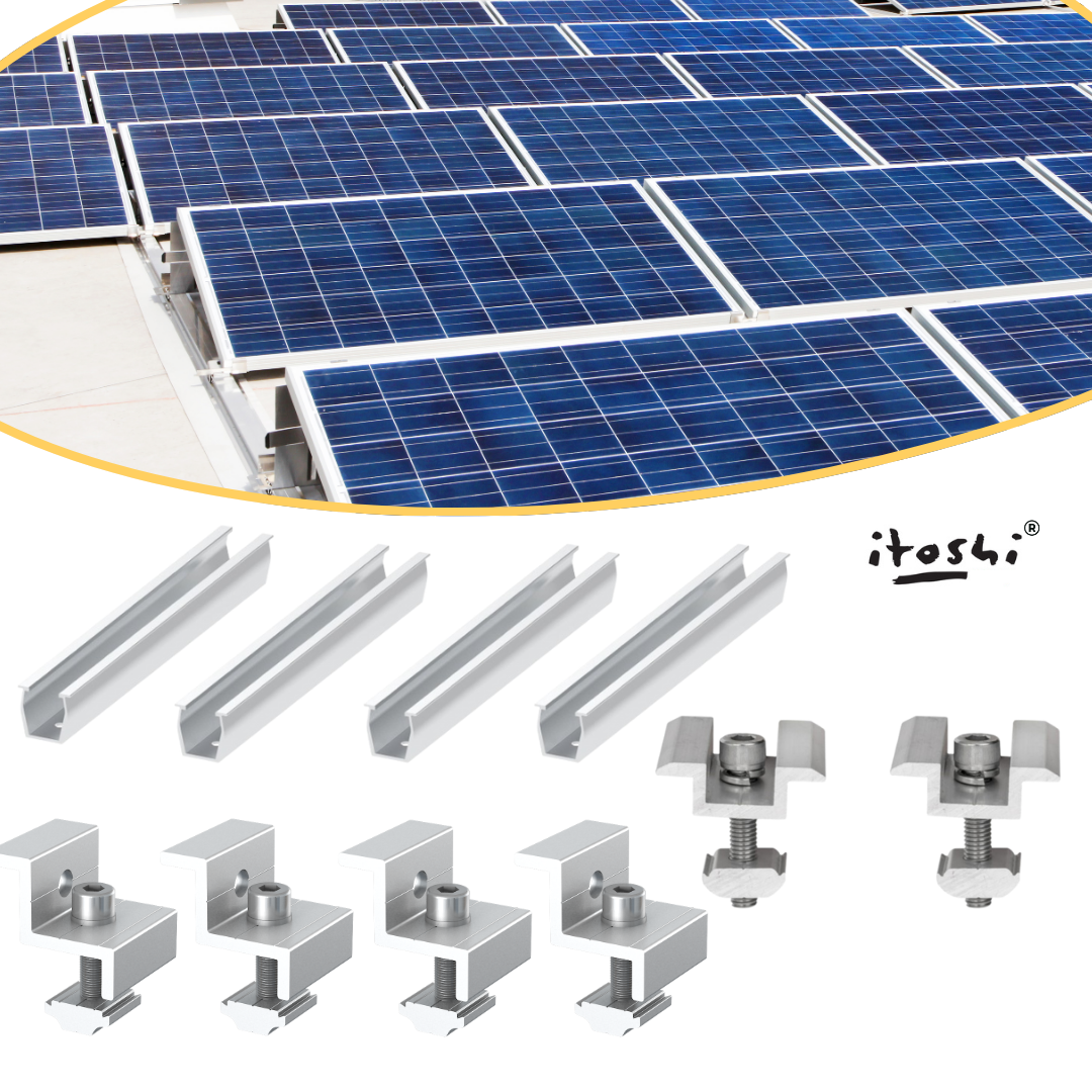 Solar Panel Mounting Roof System End Clamp Middle Clamp Solar Panel ...