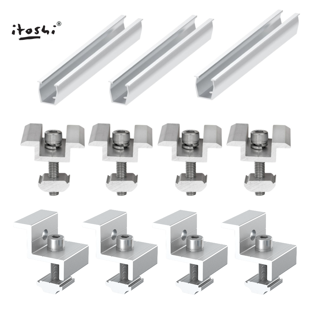 Solar Panel Mounting Roof System End Clamp Middle Clamp Solar Panel ...
