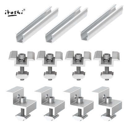 Solar Panel Mounting Roof System End Clamp Middle Clamp Solar Panel ...